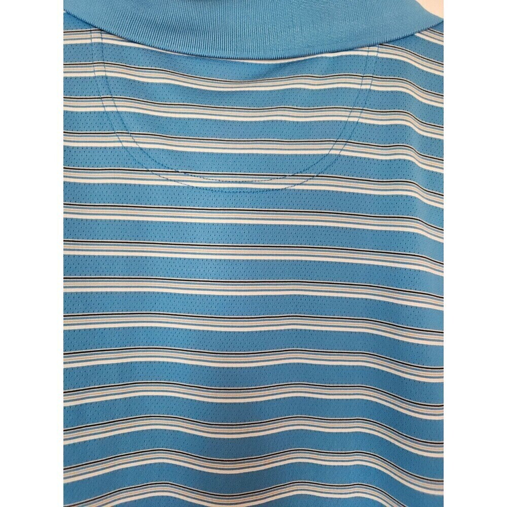 Walter Hagen Polo Shirt Adult Large Blue Logo Striped Golf Golfer Casual Mens - Picture 4 of 8